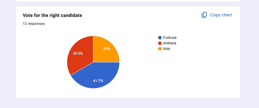 The Post of the Assistant Creative/Events Coordinator — vote result